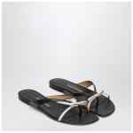 Ferragamo Mini Bow flip-flop black and powdery / regular fit
