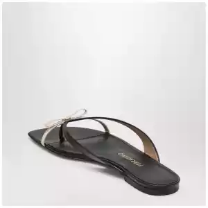 Ferragamo Mini Bow flip-flop black and powdery / regular fit