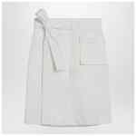 Ferragamo White wrap skirt in cotton blend