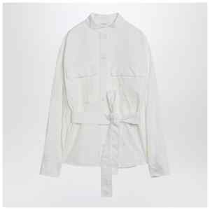 Ferragamo White belted shirt in cotton blend