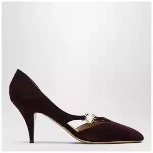 Ferragamo Pumps with Gancini detail Dark Barolo