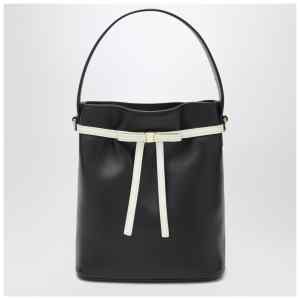 Ferragamo Bucket bag black/mascarpone with bow
