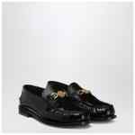 Versace Black leather Medusa 95 loafers