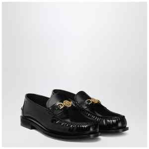 Versace Black leather Medusa 95 loafers