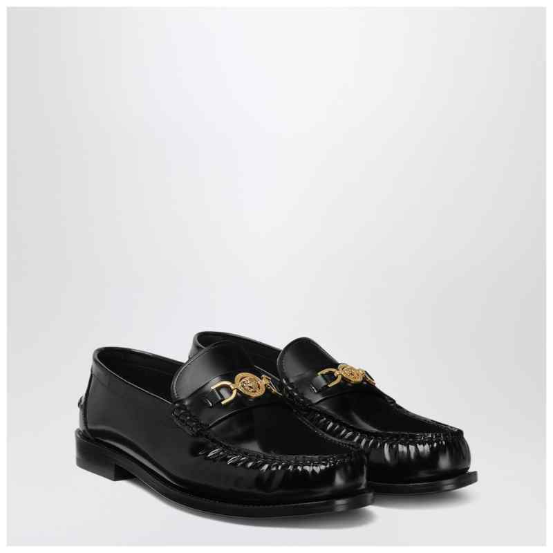 Versace Black leather Medusa 95 loafers, theFeinheit