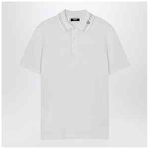 Versace White polo shirt with Medusa embroidery