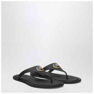 Versace Black Alia rubber sandals