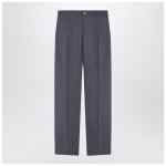 Versace Anthracite grey wool jogger trousers