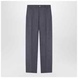 Versace Anthracite grey wool jogger trousers