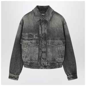 Versace Grey denim blouson jacket