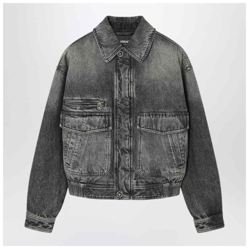 Versace Grey denim blouson jacket, theFeinheit