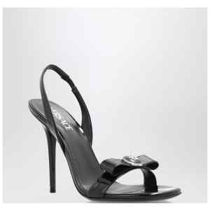 Versace Black sandals with Medusa bow