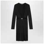 Versace Black viscose jersey midi dress