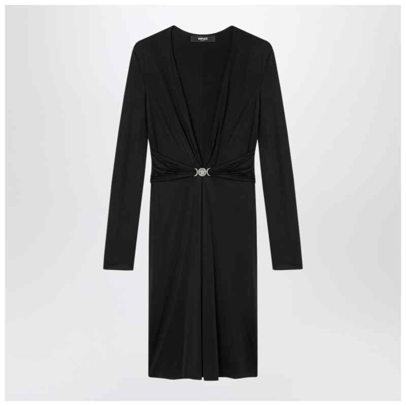Versace Black viscose jersey midi dress, theFeinheit