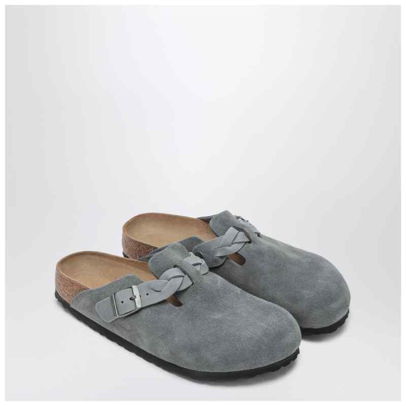 Birkenstock Slipper Boston Braided colour Basalt Gray Birkenstock Slipper Boston Braided colour Basalt Gray, theFeinheit