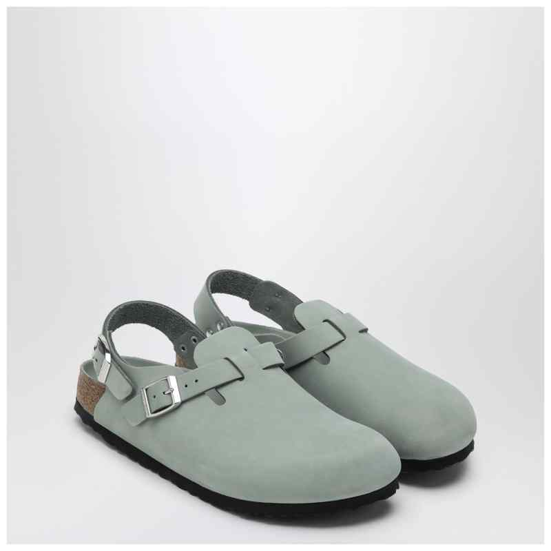 Birkenstock Sage coloured suede Tokyo slipper, theFeinheit