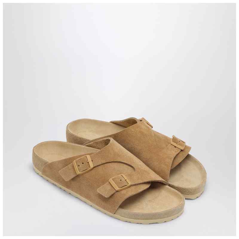 Birkenstock Slide Z&uuml;rich Exquisite cream coloured in suede, theFeinheit