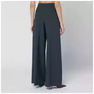 Dries Van Noten Straight pants with dark green pleats