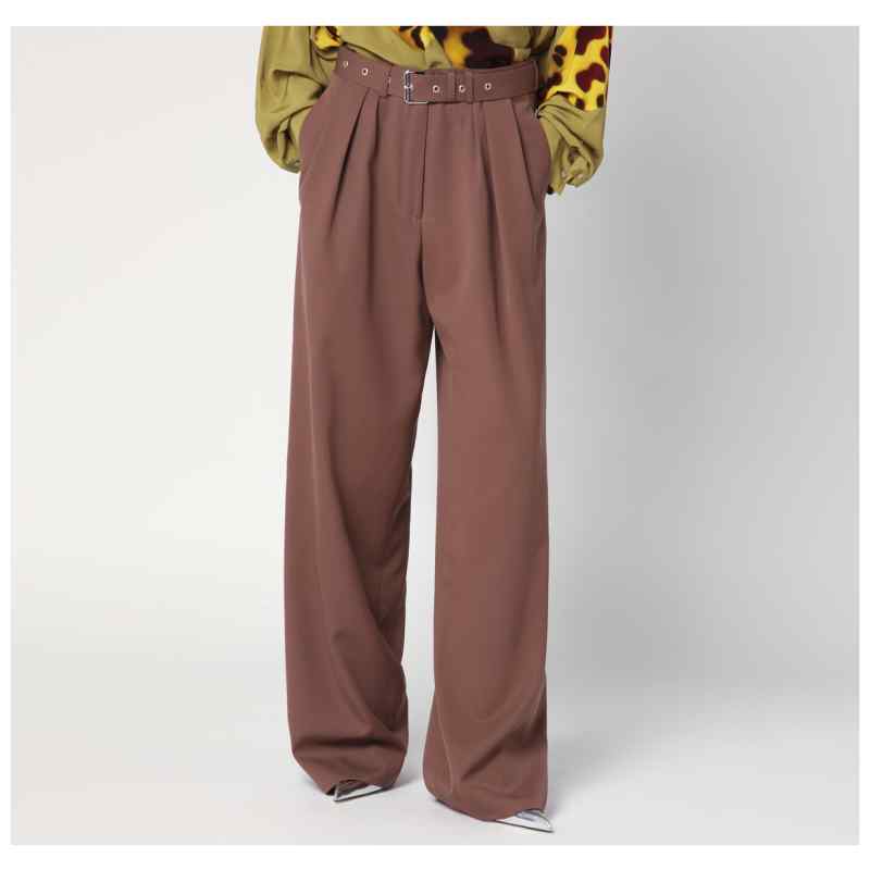 Dries Van Noten Wide taupe cotton trousers, theFeinheit