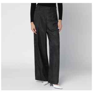 Dries Van Noten Black jacquard trousers