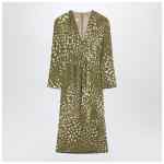 Dries Van Noten Dress with belt and khaki green print
