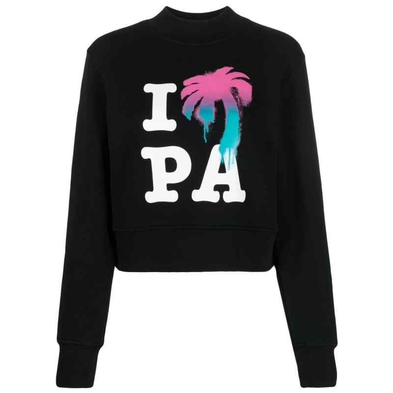 Palm Angels I Love PA cotton crewneck sweatshirt