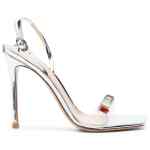 Gianvito Rossi Ribbon Candy 105mm crystal-embellished sandals