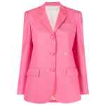 Palm Angels Cotton single-breasted blazer jacket