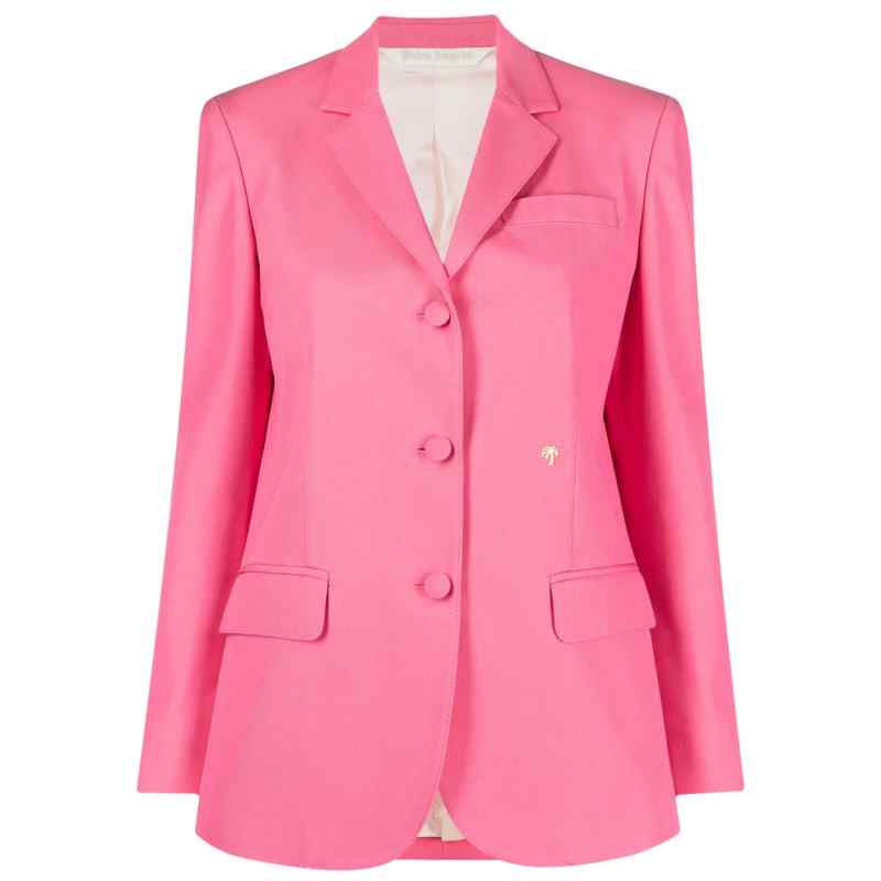 Palm Angels Cotton single-breasted blazer jacket