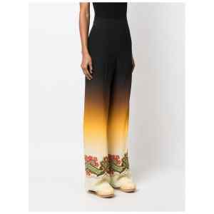 Etro Graphic-print straight-leg trousers