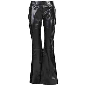 Tom Ford Flared leather and velvet trousers