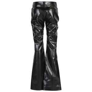 Tom Ford Flared leather and velvet trousers