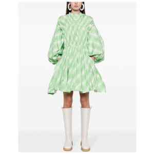 Jil Sander Fashion Plaid-check pattern mini dress