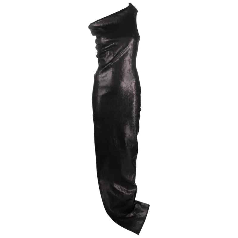Rick Owens Embroidered denim long dress