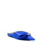 Ferragamo asymmetric-bow Satin Mules