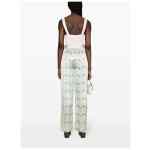 Casablanca Printed silk straight leg trousers