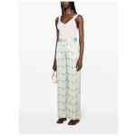 Casablanca Printed silk straight leg trousers