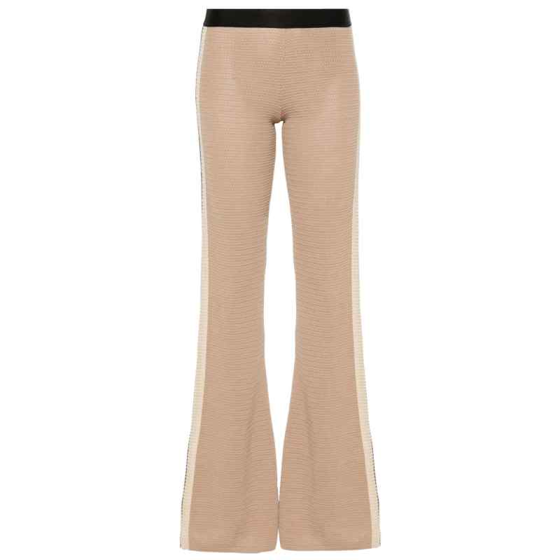 Palm Angels Logo tape knitted trousers