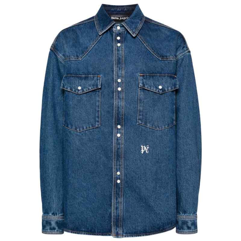 Palm Angels Monogram denim shirt