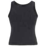 Alessandra Rich Logo ribbed cotton tank top