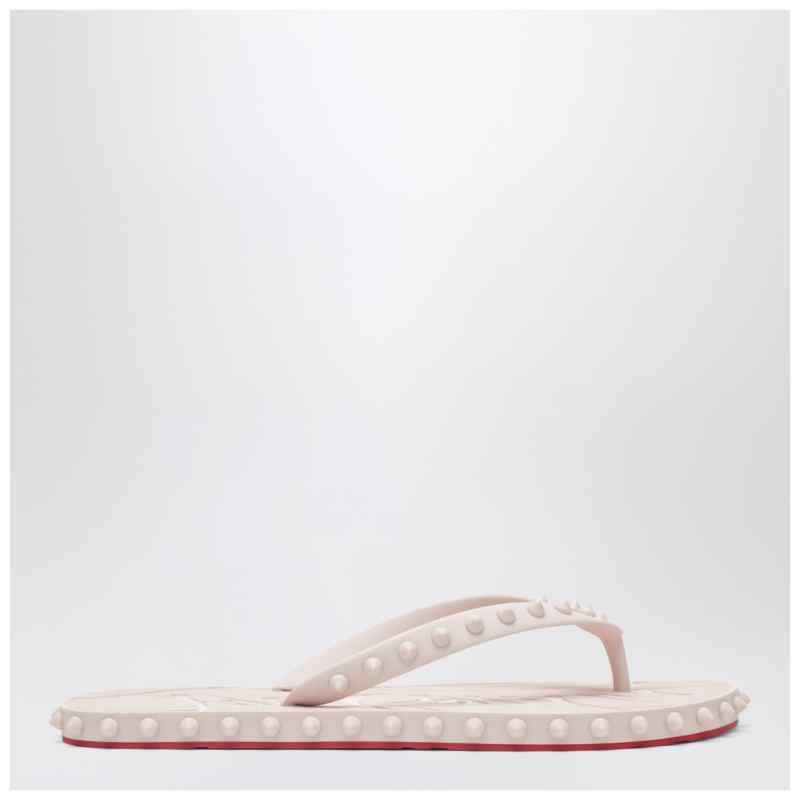 Christian Louboutin Super Loubi Flip-Flops milk coloured, theFeinheit