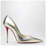 Christian Louboutin Miss Z pumps in silver laminated nappa leather