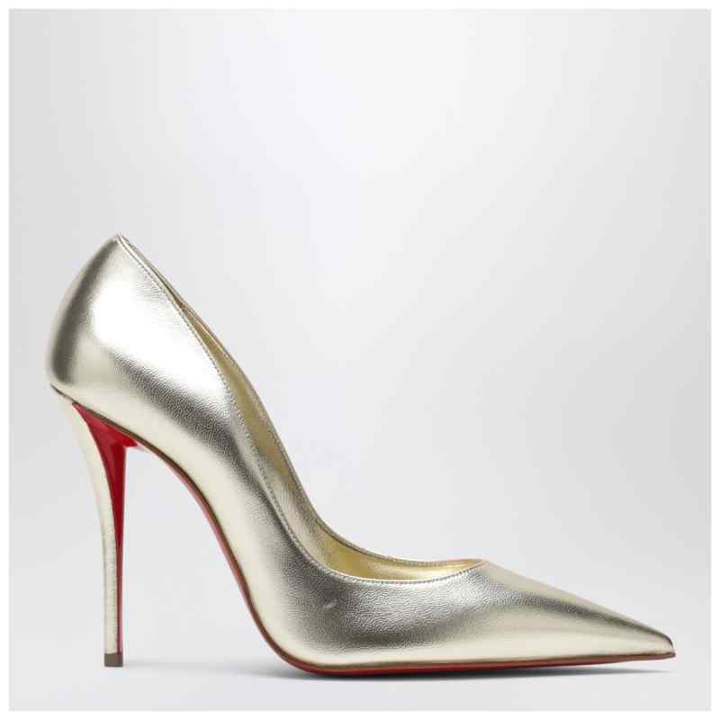Christian Louboutin Miss Z pumps in silver laminated nappa leather, theFeinheit