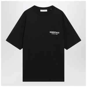 Fear of God Essentials Black washed T-shirt with logo print