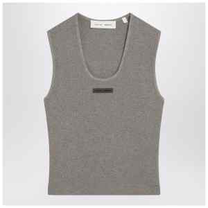 Fear of God Essentials Grey ribbed cotton-blend tank top