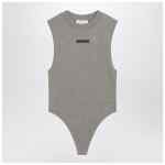 Fear of God Essentials Sleeveless grey cotton-blend bodysuit