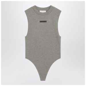 Fear of God Essentials Sleeveless grey cotton-blend bodysuit