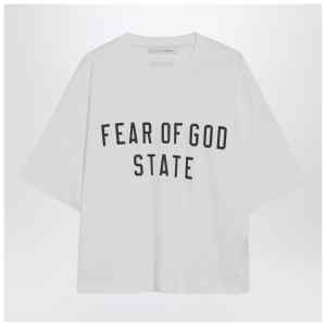 Fear of God Essentials White crewneck T-shirt with logo