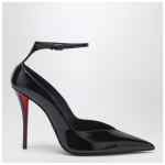 Christian Louboutin Black patent leather Erozee pumps with ankle strap