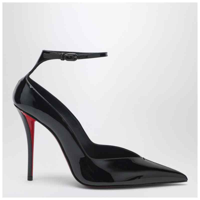 Christian Louboutin Black patent leather Erozee pumps with ankle strap Christian Louboutin Black patent leather Erozee pumps with ankle strap, theFeinheit